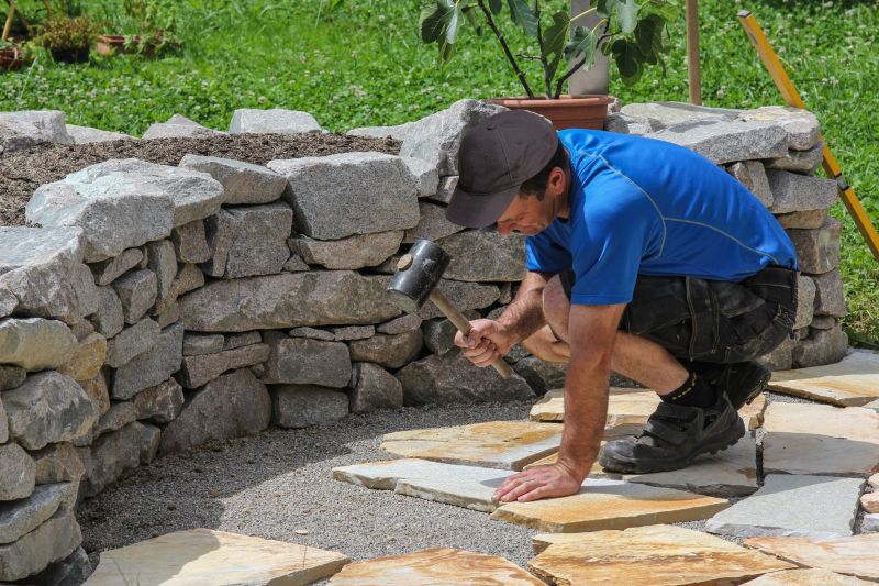 Masonry Work on a Garden Wall
